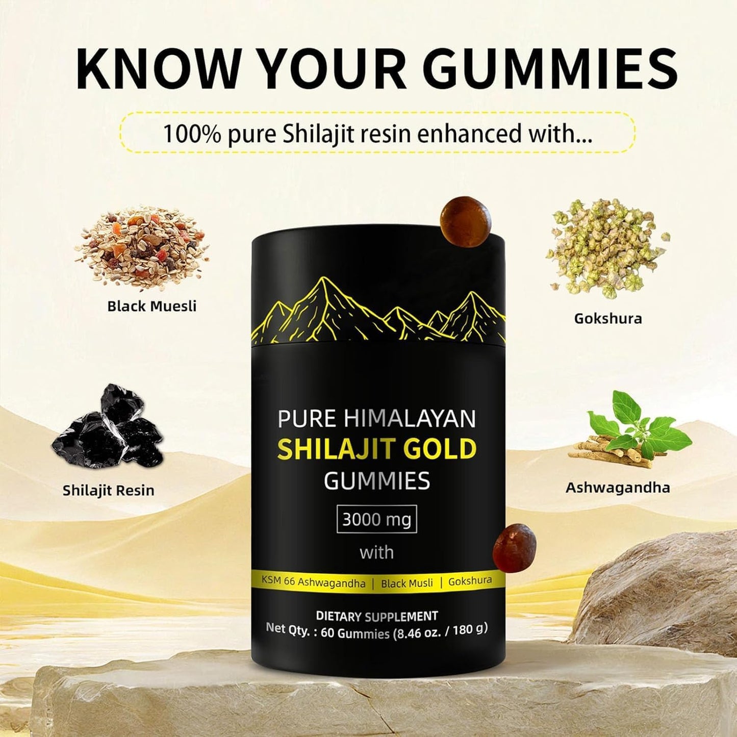Pure Himalayan Shilajit Gold Gummies